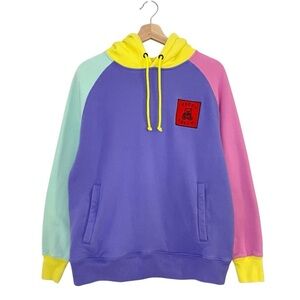 Teddy Fresh OG Colorblock Hoodie Multicolor Pullover Sweatshirt Unisex Small